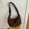 Bolsa de ombro transversal nova estilo coreano retrô estampa de leopardo bolsa de axila casual versátil bolsa de ombro única bolsa transversal feminina tendência nicho