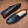 Sapatos casuais masculinos populares transfronteiriços de tamanhos grandes, slip-on, camada superior de couro bovino, sapatos preguiçosos, sapatos de couro, tamanho 48, tamanho 49, tamanho 50