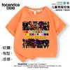 Camiseta Infantil de Manga Curta Tendência 2025 Caixa de Ritmo Musical Sprunki Tops de Algodão de Verão para Meninos e Meninas