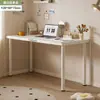Escritorio de computadora, escritorio simple de doble longitud para dormitorio, con cajones, escritorio de estudio para uso doméstico, adecuado para estudiantes y trabajadores de oficina