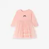 Vestido Infantil Little Maven Autumn Sweet Estilo Europeu e Americano Vestido Princesa Infantil Vestido Infantil de Renda Fofo