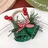 Nuevo Anillo para Servilleta de Campana de Navidad Decoración de Mesa de Hotel Vajilla Festiva Hebilla Creativa de Metal Tejido para Servilleta