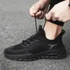 Zapatos Negros Puros para Hombre Verano Malla Transpirable Deportivos Chef Cocina Trabajo Protección Laboral Zapatos de Moda