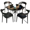 Mesas y Sillas de Exterior para Patio, Ocio al Aire Libre, Terraza Abierta, Sillas Engrosadas, Mesa de Comedor, Mesa de Café para Balcón, Mesa Redonda, Impermeable