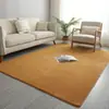 Alfombra Gruesa de Color Sólido Coralina Estilo Europeo Simple para Sala de Estar Alfombrilla para Mesita de Noche del Hogar Cojín Completo para Mesa de Café Sofá Envío Directo