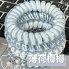 Corda de Cabelo de Linha Telefônica Colorida em Gradiente de Verão Corda de Cabelo para Menina Elástico Alto Bola Faixa de Cabelo Elástico Headwear