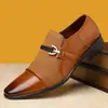 Amazon AliExpress Venda Quente Transfronteiriça Masculina Estilo Britânico Moderno Casual Bico Fino Sapatos para Casamento Noivo 25802