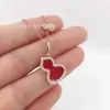 Collar de Calabaza Versión Alta Kirin para Mujer Chapado en Oro Rosa de 18K Fulu Ruyi Cadena de Clavícula de Nácar Blanco de Alta Calidad Ágata Cornalina