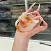 Encantador brazalete de ágata de una sola pieza, brazalete de calcedonia degradada de color hielo de alta calidad para mujer, brazalete de ágata roja genuino