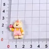 Accesorios de Resina de Conejito y Osito de Dibujos Animados Adornos Pequeños para Bricolaje Materiales Semiacabados Hechos a Mano Flores Madera de Cerezo Caballo