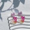 Pendientes de acrílico de colores vivos para mujer, estilo ins, lindos, de sirena, para niños, venta al por mayor