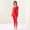Ultra-fino Invisível Aquecimento Outono e Inverno Roupa Interior Térmica Máscara Térmica Feminina Músculo Inferior Pele Beleza Roupas Finas de Outono e Calças terno