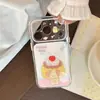 Funda para Teléfono Pudding Puppy Manzana 17Pm iPhone 16 Transparente 14 Estilo Dibujos Animados 15 Adecuada para 17 Cobertura Total Resina
