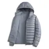 Chaqueta de Algodón con Capucha Gruesa de Invierno Nueva para Hombre, para Jóvenes y Adultos de Mediana Edad, Relleno de Plumón y Algodón, Tallas Grandes, Color Sólido, Ropa Exterior Casual