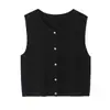 Ins estilo europeo y americano transfronterizo 2026 nueva moda elegante Amazon venta al por mayor de ropa para mujer chaleco cárdigan de cuello redondo para el día a día