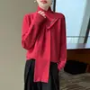 Suéter de tricô de alta qualidade com gola cachecol 100% lã pura para mulheres, outono e inverno, caimento solto, afina a silhueta, elegante, quente e estiloso.