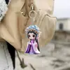 Pingente de Acrílico Apresentando um Personagem da Ópera Chinesa Tradicional, Ornamento de Drama Estilo Plano, Decoração Estilo Chinês, Chaveiro Moderno, Ópera de Pequim