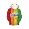 Blocos de construção digitais 3D impressão digital a cores Loose Hooded Sweater Primavera e Outono Roupas com capuz solto Adulto Hoodie