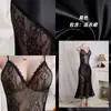 Vestido Nuevo de Color Sólido, Transparente y Sexy, Ajustado al Cuerpo con Cuello en V y Tirantes Finos, Vestido Largo sin Mangas con Empalmes de Encaje