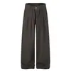 Cintura con Diseño de Hoja de Loto con Cinturón, Pantalones Rectos Ligeros de Estilo de Negocios para Hombre, Nuevo Estilo de Verano, Adecuados para Ir al Trabajo, Trabajo Diario, Pantalones Largos Casuales para Mujer