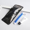 Suministros de Hotel Set de Artículos de Tocador Desechables Bolsa de Esquina Redondeada Gris Transparente Empaque Artículos de Tocador Portátiles Cepillo de Dientes Peine
