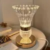 Luminária de Mesa Popular de Cristal Transfronteiriça, Luminária de Cabeceira de Quarto, Luminária de Ambiente, Luminária de Mesa Decorativa, Luz Noturna Criativa de Toque para Sala de Estar