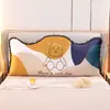 Almofada de cabeceira de pelúcia de desenho animado estilo europeu para bebê, travesseiro de encosto para cama, travesseiro de encosto para dormitório, almofada macia de cabeceira para sofá fofo