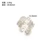 Anillo de apertura geométrica de acero de titanio con presión de aceite de venta caliente transfronteriza, resistente a la decoloración, estilo INS, anillo de acero inoxidable para mujer chapado en oro de 18k