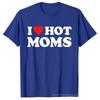 Camiseta de Moda Redonda para Hombres y Mujeres 'Amo a las Mamás Calientes'