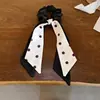 Tecido com Renda, Bolinhas Peroladas e Laço Frescos e de Design Simples Elástico de Cabelo Doce de Nicho Corda de Cabelo de Alta Qualidade Acessório de Cabelo para Mulheres