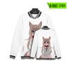 2023 Cross-border Source Novo Código Europeu Cartoon 40 Original Cat Niang 3D Color Printing Single-breasted Baseball Suit Roupas de Outono
