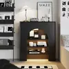 Gabinete Lateral Decorativo Branco Estilo Francês Falso Lareira com Luzes para Sala de Estar Hall de Entrada Prateleira de Armazenamento Montada na Parede Gabinete de Exibição de Arte