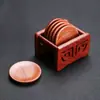 Porta-copos para Xícara de Chá Kung Fu, Base de Madeira Criativa para Mesa com Isolamento Térmico, Prato Zen com Isolamento Térmico e Anti-Escaldante para Mesa, Conjunto de Chá Kung Fu