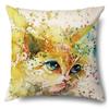 Amazon Transfronterizo Más Vendido Artículos para el Hogar Funda de Almohada de Gato de Dibujos Animados Cojín Lumbar para Coche Funda de Cojín para Dormitorio Venta al por Mayor de Fábrica