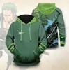 Spot comércio exterior novo peça única COPLAY impressão digital 3D masculino com estampa casaco moletom com capuz