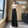 Pantalones de Mujer de Pierna Ancha de Cintura Alta, Estilo Nuevo Primavera y Verano 2025, Pantalones Casuales Rectos de Corte Holgado, Largo hasta el Suelo