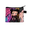 Bolsa de monedas de dibujos animados Miss Betty Estampado LOVE Cierre de cremallera Almacenamiento Bolsa pequeña Portátil para niñas Llavero para monedas Venta al por mayor