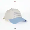 Boné de Baseball Estilo Coreano de Verão Bordado com Letras Color Block Secagem Rápida para Homens com Circunferência Craniana Grande, Boné de Bico de Pato Afina-Rosto para Mulheres, Proteção Solar e Respirável
