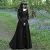 Vestido de Fiesta Clásico Medieval Europeo y Americano 2023Wish, Parte Media, Manga Larga, Cuello Redondo, Ajustado para Mujer