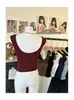 Camisole estilo coreano com alças largas para mulheres, com bojos fixos, decote quadrado, camada dupla, modelador, costas bonitas, pode ser usada como peça externa, top liso