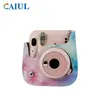 Adecuado para Funda Protectora Polaroid Mini11, Bolso Retro de Cuero para Cámara, Funda de Cuero PU, Bolso de Hombro Azul Pastel