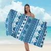 Toalha de Praia Estampada Transfronteiriça, Xale de Praia de Microfibra para Adultos, Toalha de Banho Absorvente de Água de Secagem Rápida, Toalha para Esportes Aquáticos