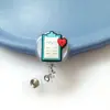 Porta credencial retráctil para personal médico, Lanyard con clip para identificación de dibujos animados lindos de fácil extracción, Credencial de empleado