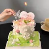 Día de San Valentín Chino Decoración de Pastel de Flores Ins Estilo Hermoso Valle Mariposa Enchufe Tulipán Raspador Decoración de Flores