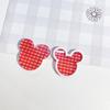 Estilo Coreano Acrílico Doble Capa Gato de Dibujos Animados a Cuadros Accesorios para el Cabello Aretes para Niñas Lindo y Dulce DIY Accesorios de Joyería Lote