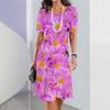 2024 Nuevo Vestido de Dama Estampado Floral Elegante Hermoso Vestido Midi Vestido de Verano para Mujer
