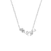 Base de Collar de Plata de Ley S925 con Acabado Mate Cepillado, Diseño de Varita Mágica de Gato, Diy, Se Puede Incrustar con Piedras Naturales Redondas de 3 mm