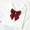 Pajarita JK Color Puro Raíz de Pluma Estilo Preppy Femenino Traje de Marinero Estudiante Lazo Estilo Japonés Camisa de Uniforme Traje de Licenciatura