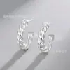 Pendientes de Aro Trenzados Minimalistas Creativos Transfronterizos Europeos y Americanos, Estilo Genial, Diseño Exagerado en Espiral, Pendientes de Amazon para Mujer