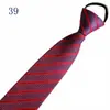 Venta al por mayor del fabricante Corbatas Rojas con Cremallera para Hombres y Mujeres, Vestimenta Formal de Negocios para Novio, Boda Estilo Coreano Corbata Rayada Perezosa Sin Corbata